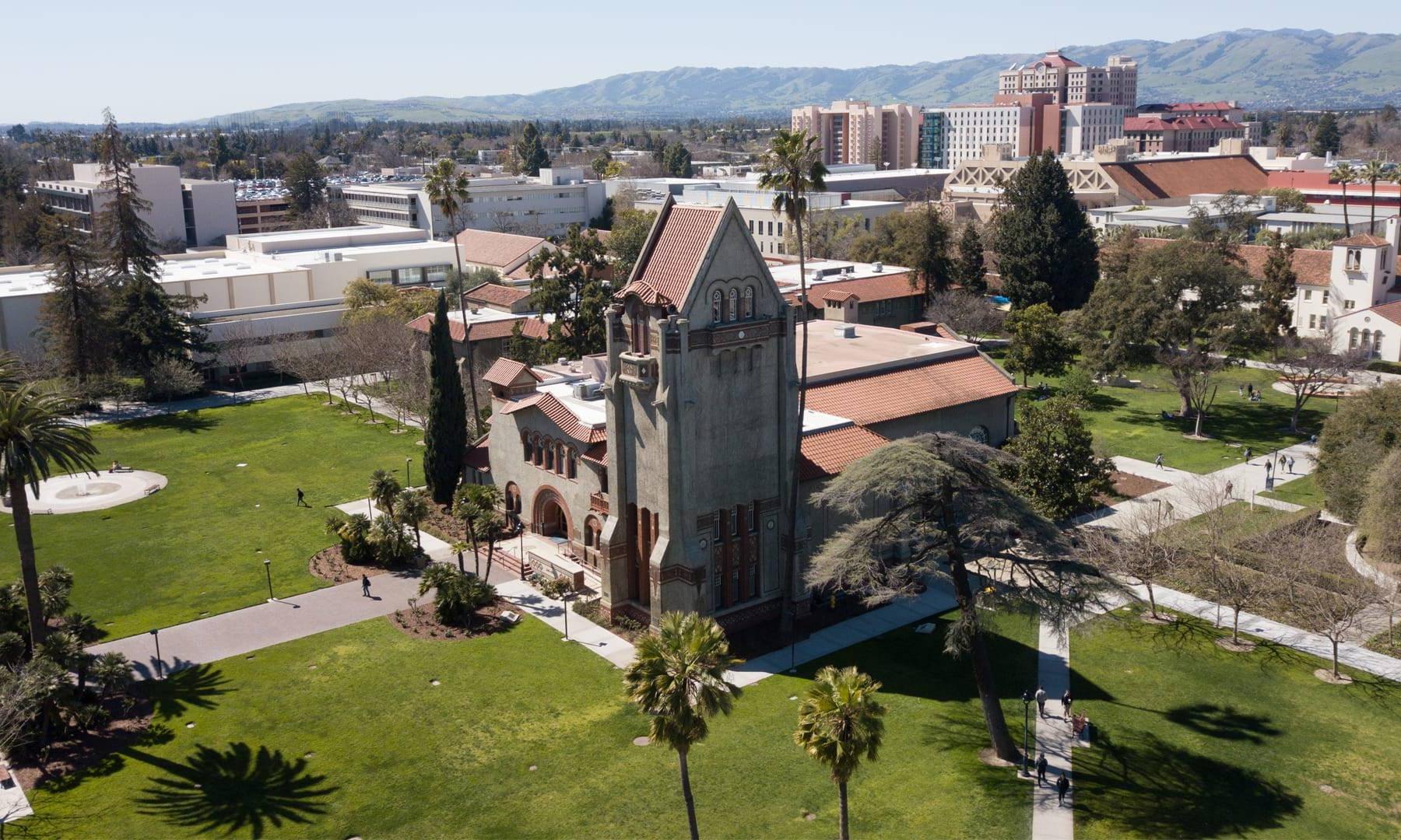 Aerial photo of Tower Hall. Photo by Javier Duarte.